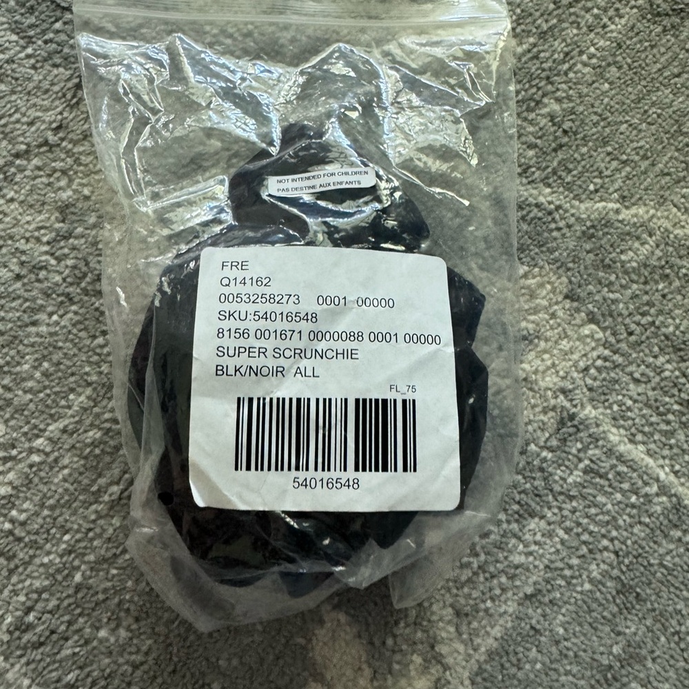 Free People Black Super Scrunchie NWT